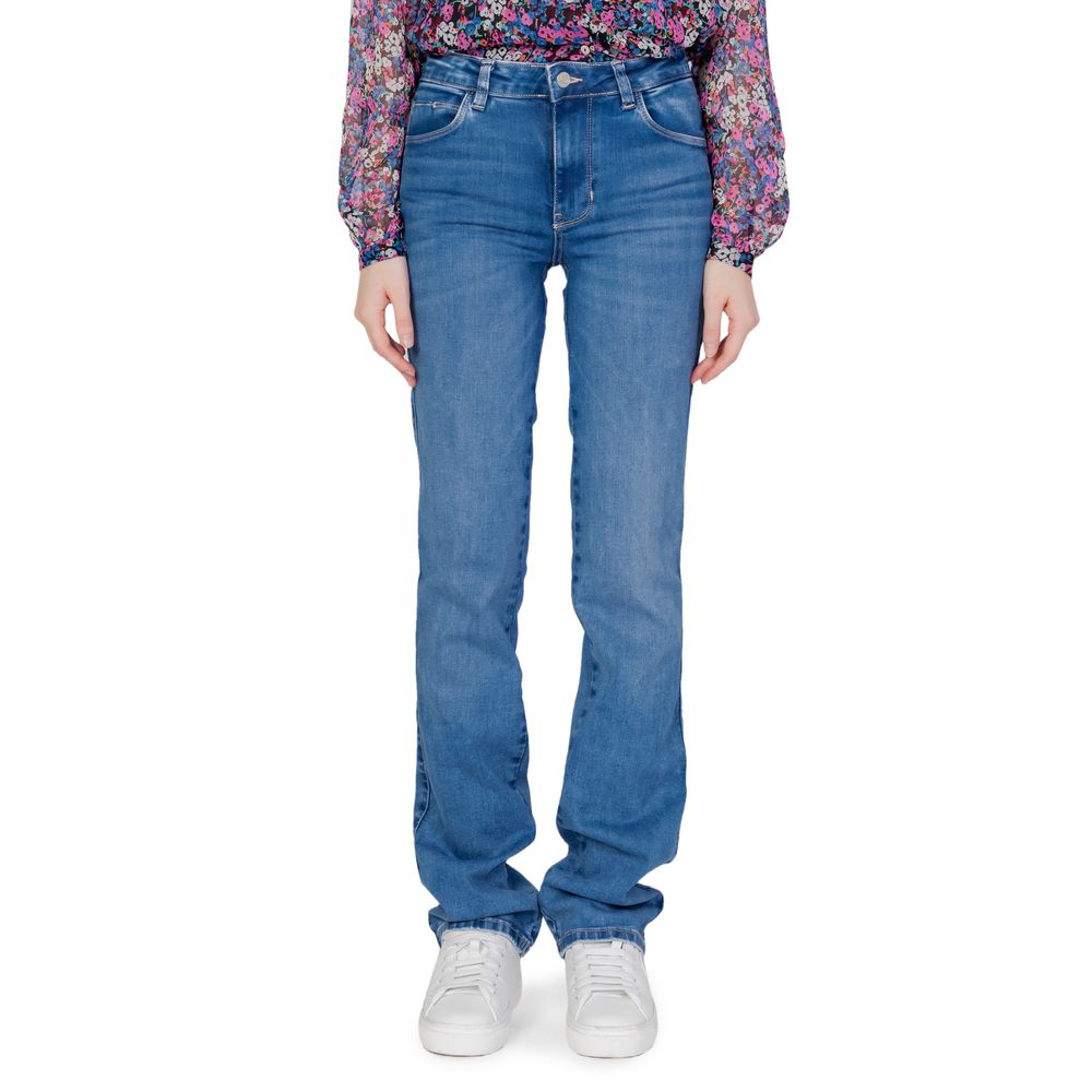 Guess Açık Mavi Organik Pamuklu Anne Kot Pantolonu